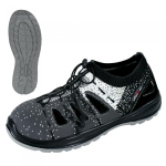 Sandale de lucru, SB, FO, SRA, Fly-knit, bombeu metalic, gri si negru, marimea 41, ART.MAS