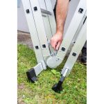 Scara aluminiu, multifunctionala, rabatabila, 4 tronsoane, 4 trepte, max 125 kg, 1.18-4.46 m - imagine 16