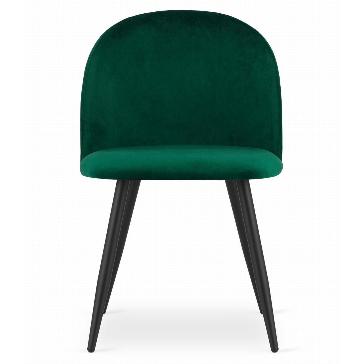 Set 4 scaune bucatarie/living, Artool, Bello, catifea, metal, verde, 46x42.5x76.5 cm Set 4 scaune bucatarie/living, Artool, Bello, catifea, metal, verde, 46x42.5x76.5 cm