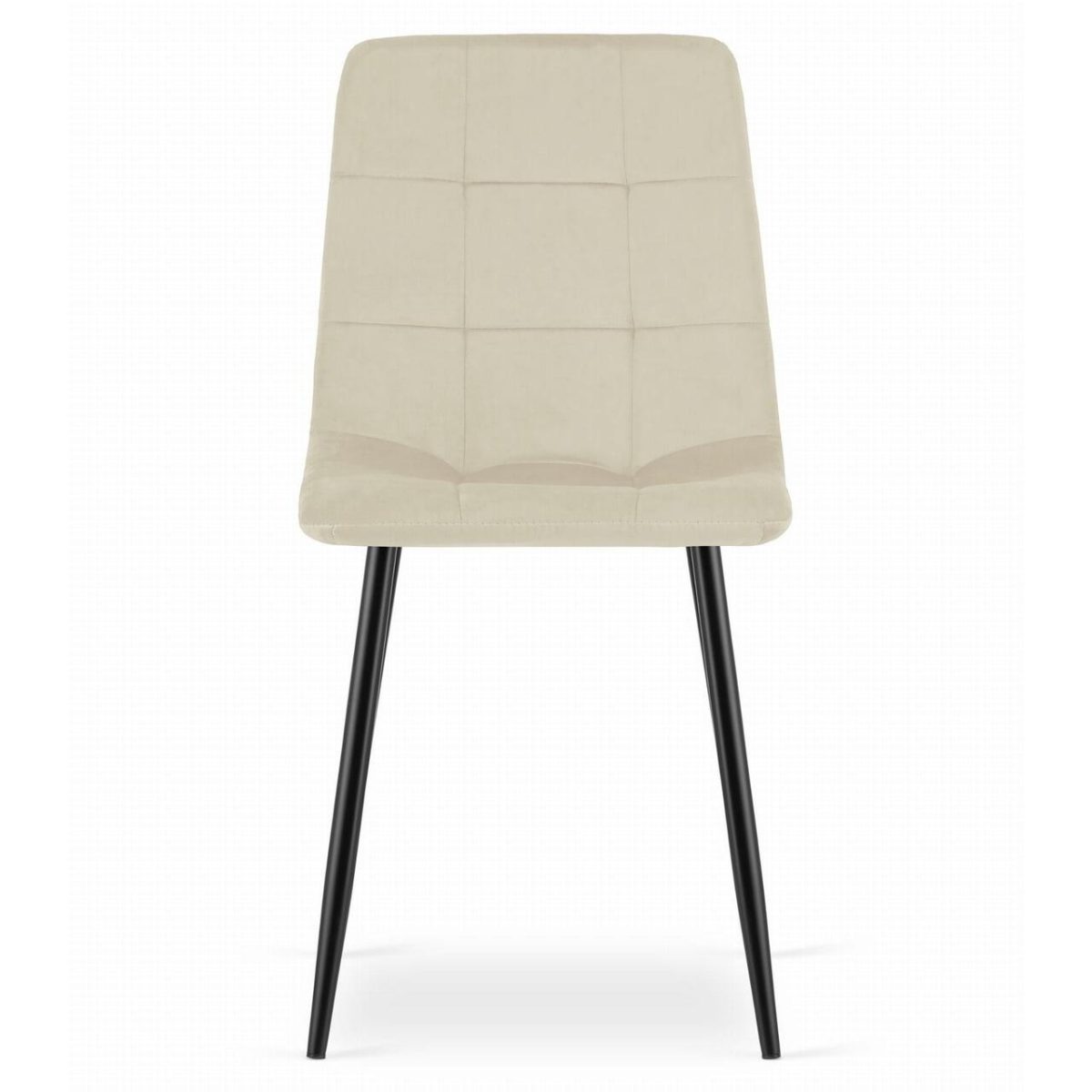 Scaun Bucatarie/Living, Artool, Kara, Catifea, Metal, Bej Si Negru, 45X50.5X87 Cm - Imagine 6
