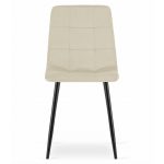 Scaun bucatarie/living, Artool, Kara, catifea, metal, bej si negru, 45x50.5x87 cm - imagine 6