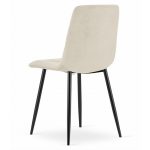 Scaun bucatarie/living, Artool, Kara, catifea, metal, bej si negru, 45x50.5x87 cm - imagine 7
