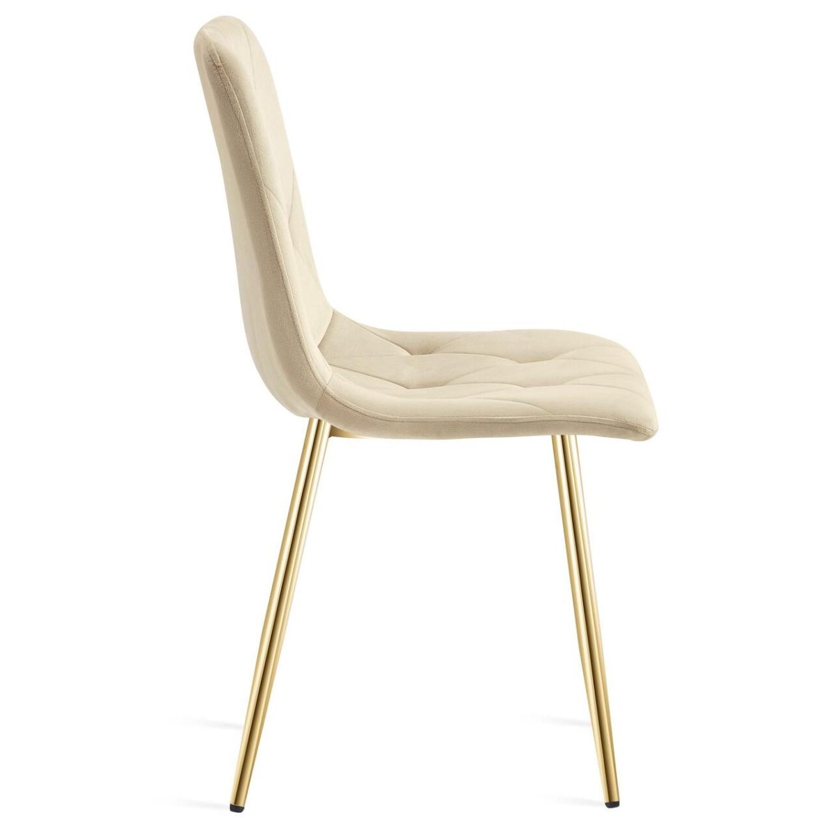 Scaun Bucatarie/Living, Artool, Libra, Catifea, Metal, Bej Si Auriu, 45X54X86.5 Cm - Imagine 5