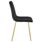 Scaun bucatarie/living, Artool, Libra, catifea, metal, negru si auriu, 45x54x86.5 cm - imagine 7