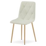 Scaun bucatarie/living, Artool, Libra, textil, metal, bej si natur, 44.5x54.5x87 cm - imagine 4