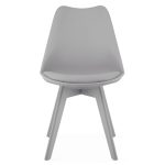 Scaun bucatarie/living, Artool, Mark, PP, piele ecologica, gri, 49x43x82 cm - imagine 6