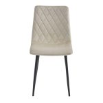 Scaun bucatarie/living, Artool, Turin, catifea, metal, bej si negru, 44.5x53x88.5 cm - imagine 6