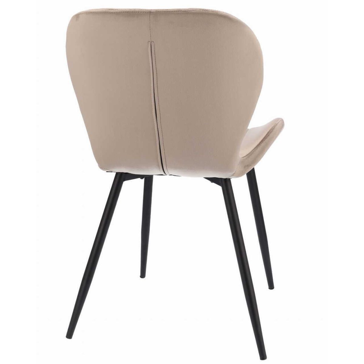 Set 4 Scaune Bucatarie/Living, Jumi, Veira, Catifea, Metal, Bej, 52X56X85 Cm