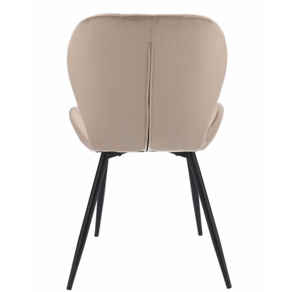Set 4 Scaune Bucatarie/Living,  Jumi, Veira, Catifea, Metal, Bej, 52X56X85 Cm