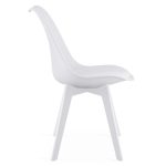 Set masa de toaleta/machiaj Irina + scaun Mark, alb, cu oglinda si LED-uri, 94x43x141 cm - imagine 6