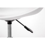 Scaun de birou pentru copii, rotativ, alb, max 125 kg, 44x40x80/90 cm