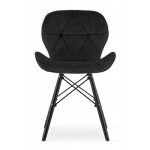 Scaun stil scandinav, Artool, Lago Velvet, catifea, lemn, negru, 47x36x73.5 cm