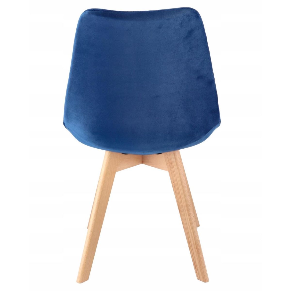 Scaun Bucatarie/Living, Lemn, Catifea, Albastru, 49X60X82 Cm, Bari