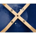 Scaun bucatarie/living, lemn, catifea, albastru, 49x60x82 cm, Bari