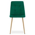Scaun bucatarie/living, Artool, Kara, catifea, metal, verde, 44.5x50.5x87 cm