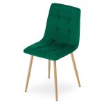 Scaun bucatarie/living, Artool, Kara, catifea, metal, verde, 44.5×50.5×87 cm