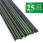 Set 25 araci/suport pentru rosii, castraveti, fasole, metal + PVC, verde, 210x1.1 cm, Artool - imagine 5