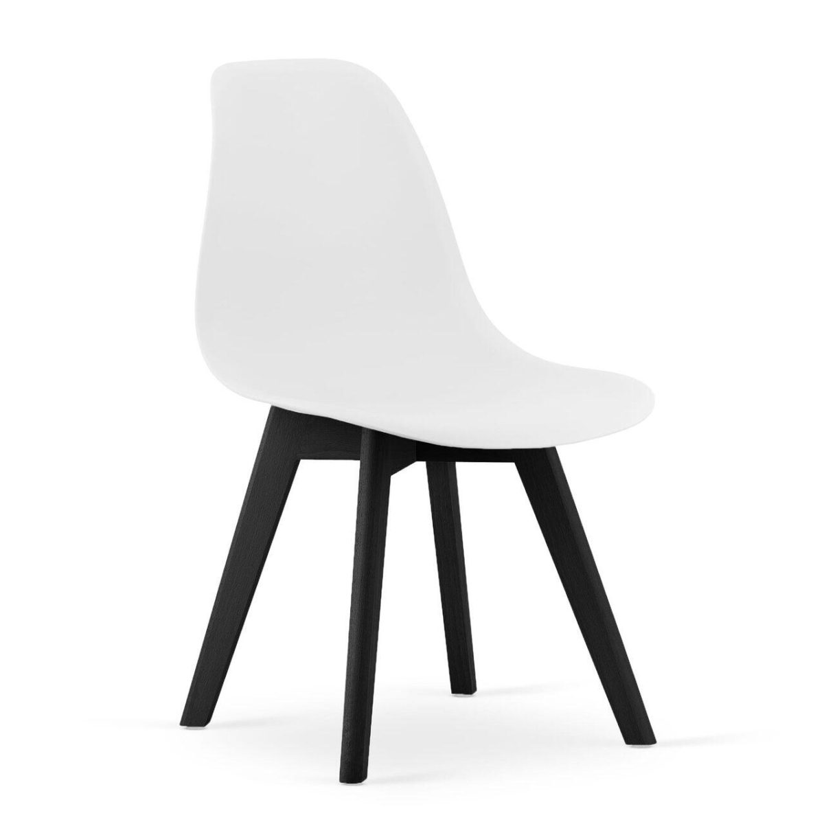 Set 4 Scaune Bucatarie/Living, Artool, Kito, Pp, Lemn, Alb Si Negru, 46X54.5X80 Cm