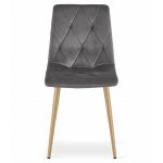 Set 6 scaune bucatarie/living, Artool, Libra, catifea, metal, gri, picioare natur, 45x54x86.5 cm - imagine 7