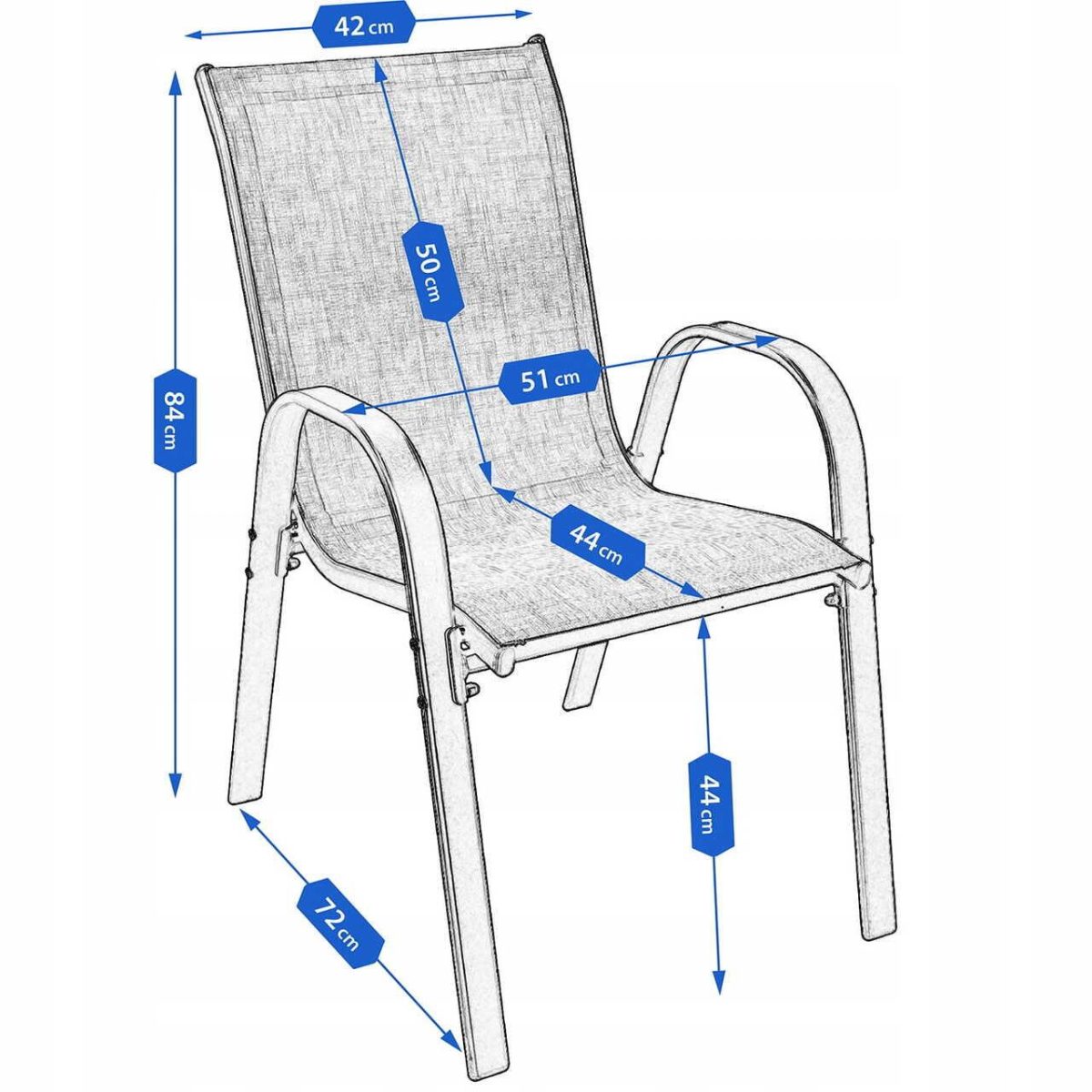 Set Mobilier Gradina/Terasa, Gri Si Negru, 1 Masa, 2 Scaune, 1 Canapea, Fiesta