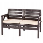 Set mobilier gradina/terasa, maro, 1 masa, 2 scaune, 1 banca, Santana