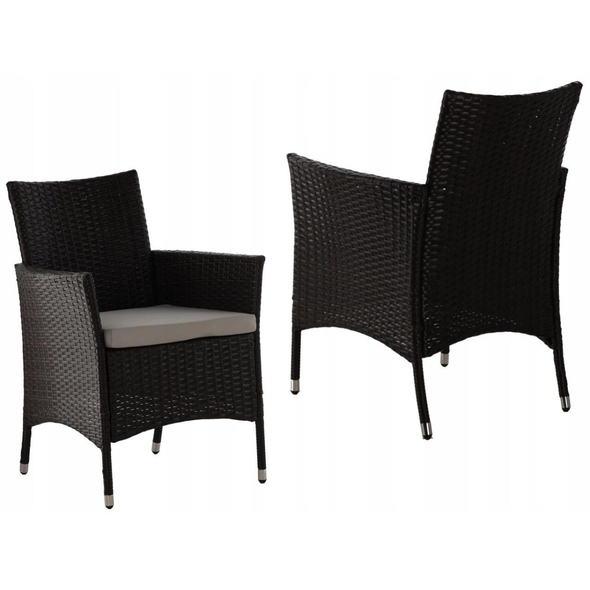 Set Mobilier Gradina/Terasa, Maro Inchis Si Bej, Ratan Sintetic, 1 Masa, 4 Fotolii, Geneva