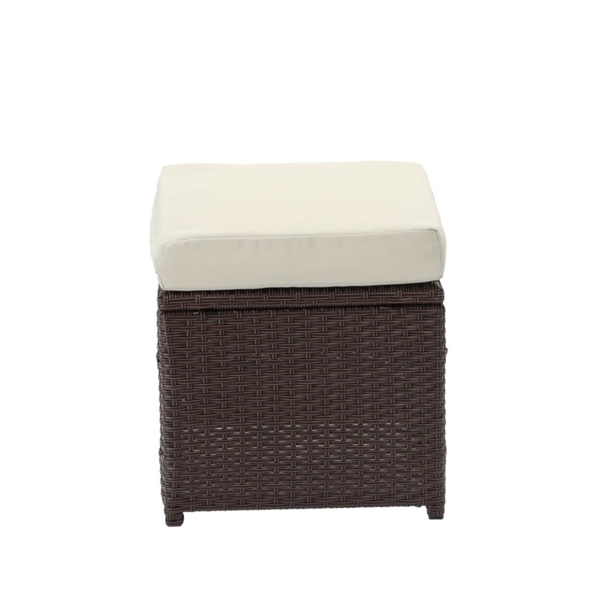 Set Mobilier Gradina/Terasa, Maro Si Bej, Ratan Sintetic, 1 Masa, 2 Scaune, 2 Tabureti, 1 Canapea, Dolores - Imagine 10