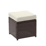 Set mobilier gradina/terasa, maro si bej, ratan sintetic, 1 masa, 2 scaune, 2 tabureti, 1 canapea, Dolores - imagine 9