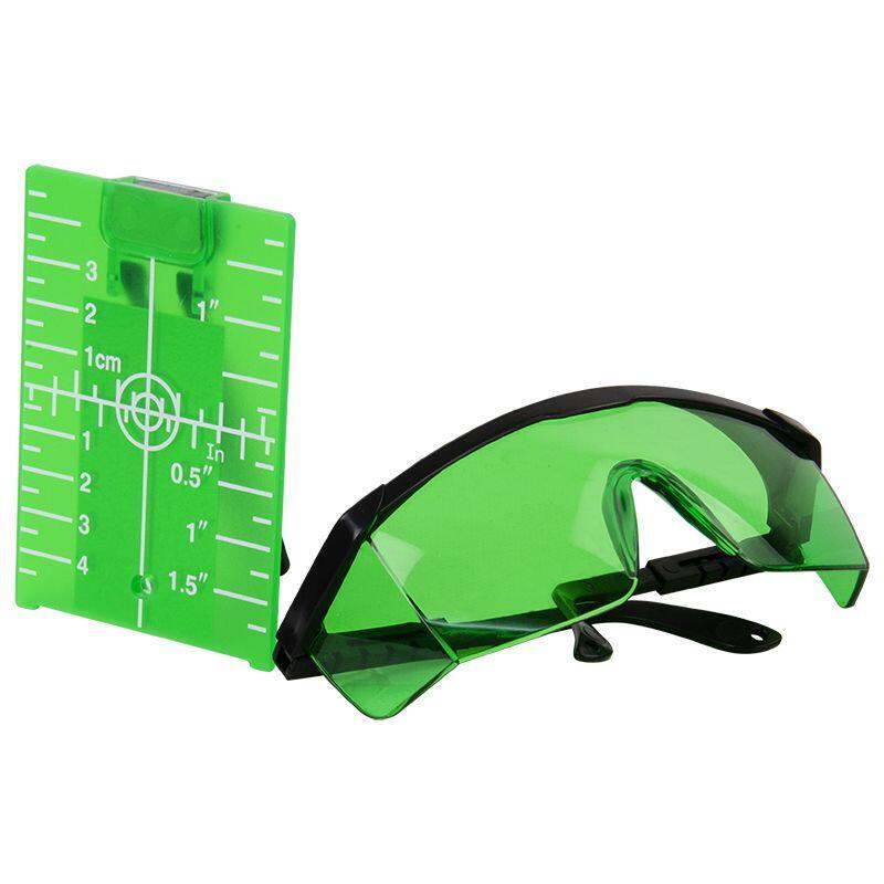 Set-nivela-laser-2_square Nivela laser, verde, 360°, 3x3D, 20V Li-ion, cu suport magnetic, acumulator, incarcator, geanta, ochelari, placa tinta, 50 m, Worcraft