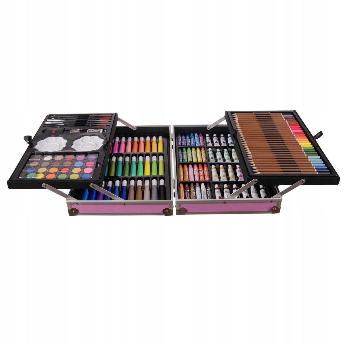 Set Pictura Si Desen, Maaleo, Trusa Metal Si Lemn Cu Unicorni, 145 Piese