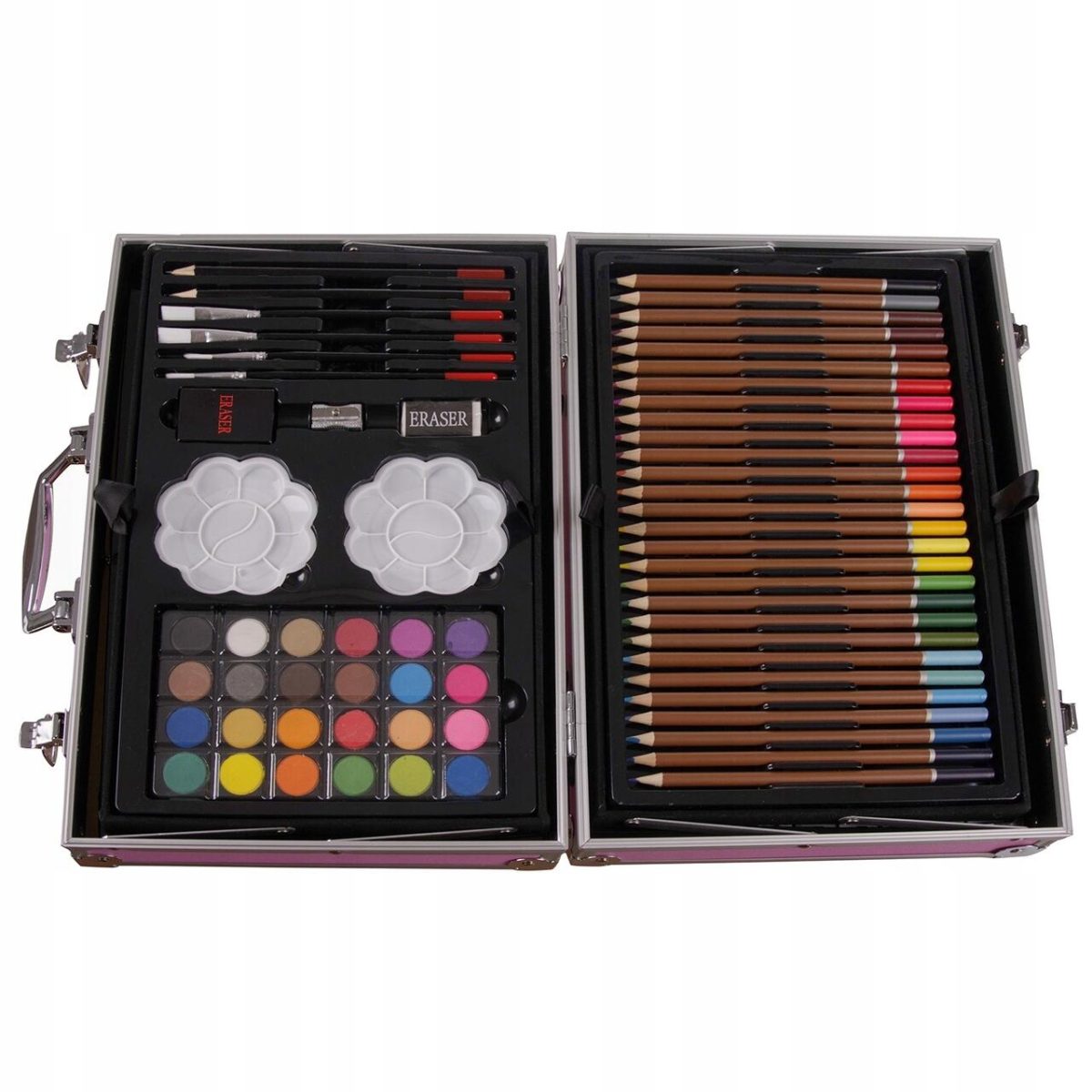 Set Pictura Si Desen, Maaleo, Trusa Metal Si Lemn Cu Unicorni, 145 Piese