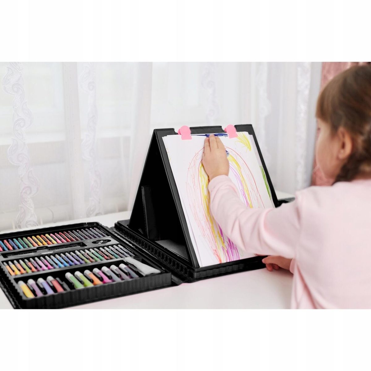 Set Pictura Si Desen Pentru Copii, Maaleo, Cu Suport Tip Sevalet, Trusa, 208 Piese