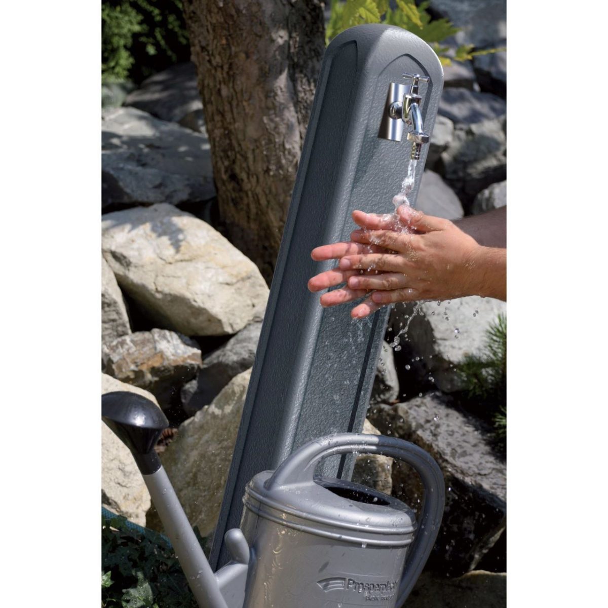 Masca Robinet De Gradina, Cu Adaptor Furtun, Gri, 90 Cm, Itwan