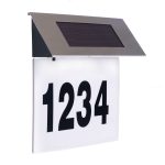 Placa numar casa iluminata LED, incarcare solara, carcasa din INOX - imagine 2