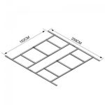 Structura metalica pentru baza casuta/magazie/sopron de gradina 2172911, 152x259 cm, Strend Pro