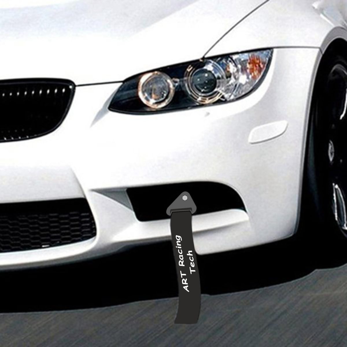 Ornament Racing De Tip Curea/Sufa Pentru Carlig De Remorcare, Culoare Negru