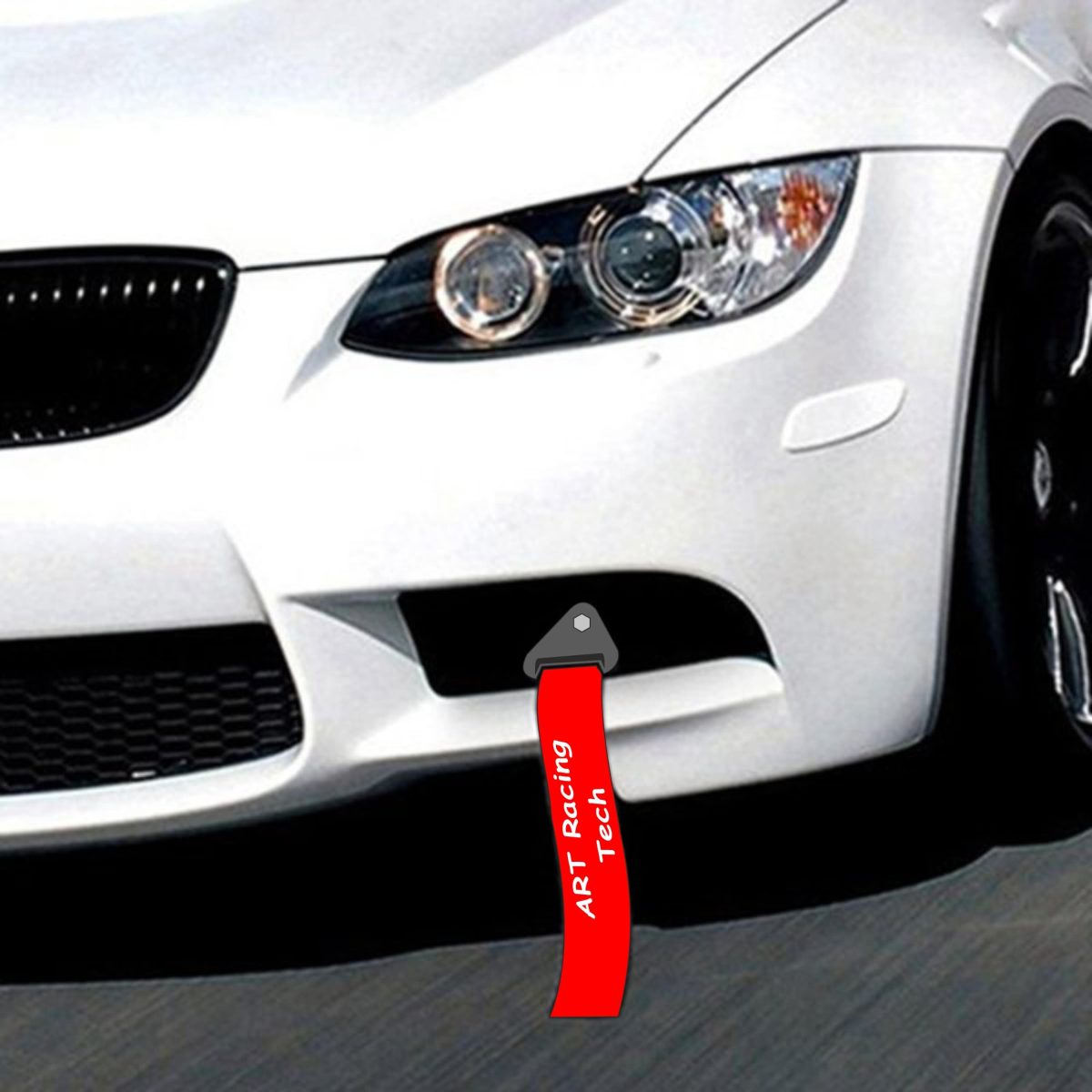 Ornament Racing De Tip Curea/Sufa Pentru Carlig De Remorcare, Culoare Rosu