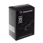 Suport de telefon pentru bicicleta, aluminiu, cu cauciuc, negru, 8×4.5×8 cm, Trizand