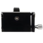 Suport de telefon pentru bicicleta, aluminiu, cu cauciuc, negru, 8×4.5×8 cm, Trizand