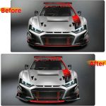 Set 2 Tije din Aluminiu reglabile pentru Consolidare Spoiler, lungime 15cm, IMITATIE CARBON - imagine 5