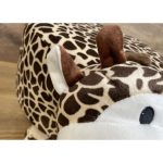 Taburet pentru copii, rotund, model girafa, textil, lemn, max 50 kg, 28x25 cm, Chomik - imagine 4