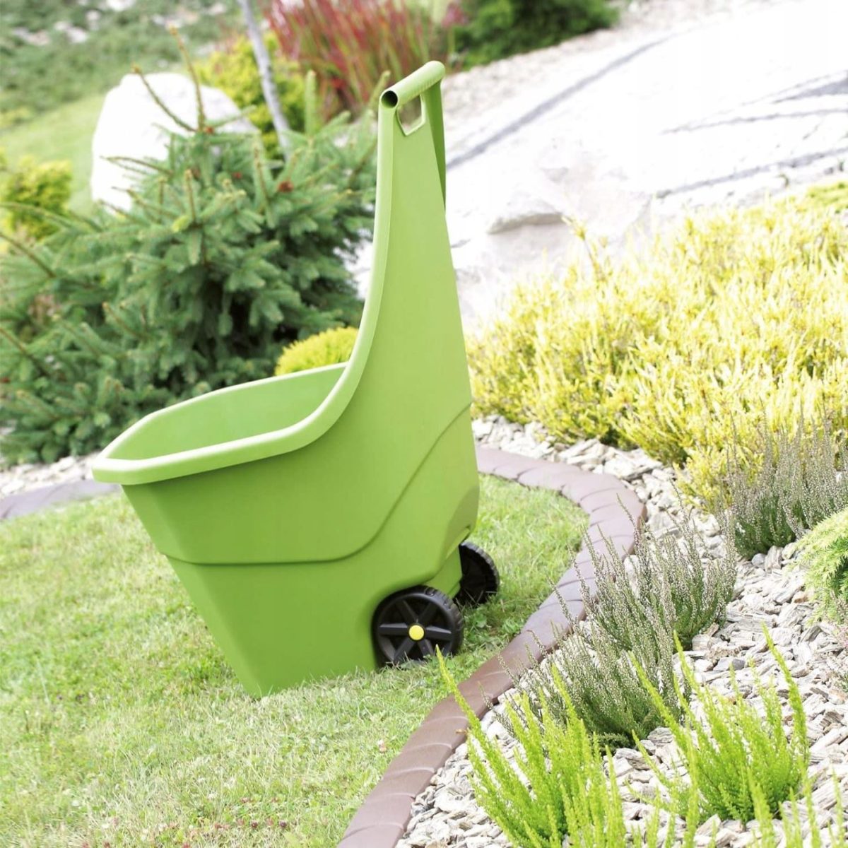 Roaba De Gradina, Plastic, Verde, 55 L, Load &Amp; Go