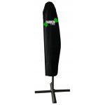 Umbrela gradina/terasa cu LED, Chomik, articulatie tip banana, verde, 300 cm