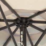 Umbrela gradina/terasa, cu inclinatie, manivela, gri, 300 cm - imagine 4