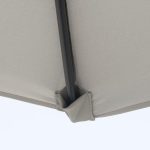 Umbrela gradina/terasa, cu inclinatie, manivela, gri, 300 cm - imagine 3