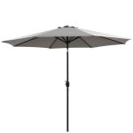 Umbrela gradina/terasa, cu inclinatie, manivela, gri, 300 cm - imagine 7