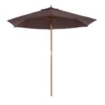 Umbrela gradina/terasa, stalp lemn, maro, 250 cm