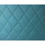 Scaun bucatarie/living, Jumi, Vigo, catifea, metal, albastru marin si natur, 44x52x85 cm - imagine 3