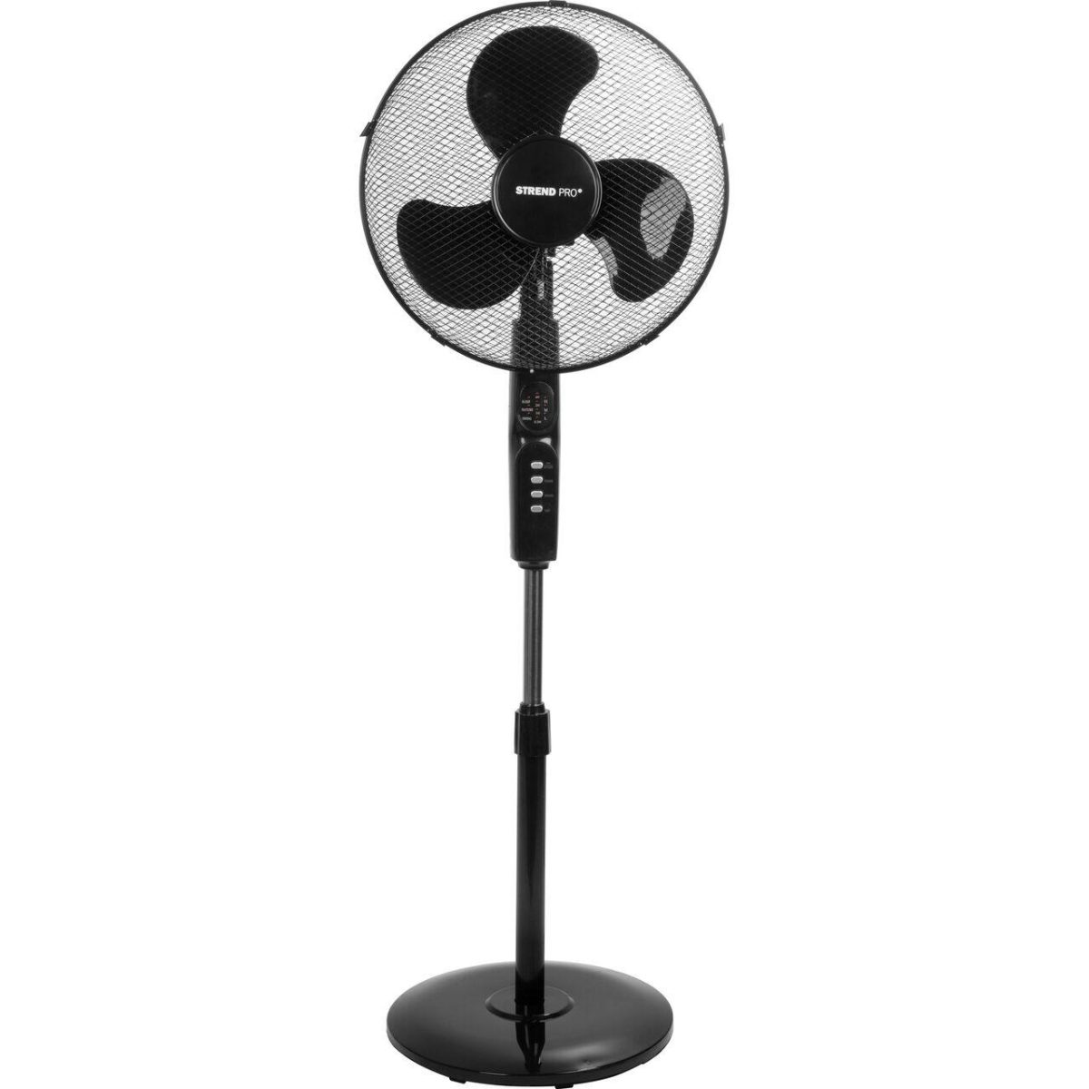Ventilator Cu Picior Pentru Podea, 45 W, 3 Viteze, Telecomanda, Inaltime Reglabila, 100-125 Cm, Diametru 40 Cm, Strend Pro