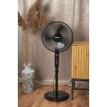 Ventilator cu picior pentru podea, 45 W, 3 viteze, telecomanda, inaltime reglabila, 100-125 cm, diametru 40 cm, Strend Pro